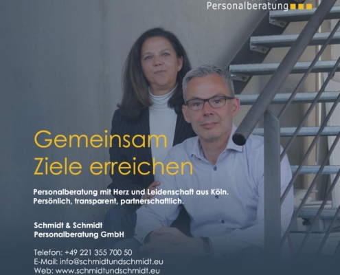 Schmidt & Schmidt Personalberatung - Personalberatung Recruiting und Personalvermittlung aus Köln. Stellenbesetzung und Stellenangebot für Fachkräfte und Führenungskräfte aus den Bereichen Factoring & Finance, Accounting & Controlling, Human Resources, Organisation & Administraation